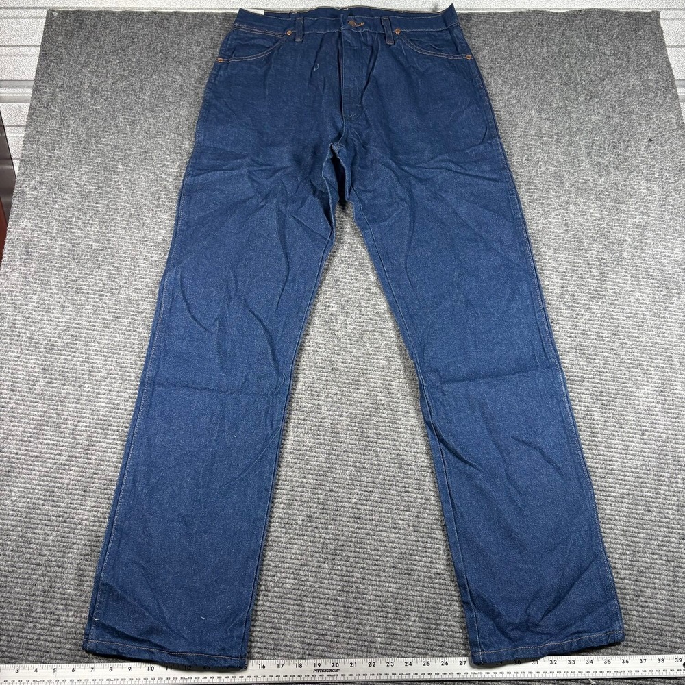 Wrangler Cowboy Cut Jeans Mens 36x34 Blue New 13MWZPW Original Fit Straight